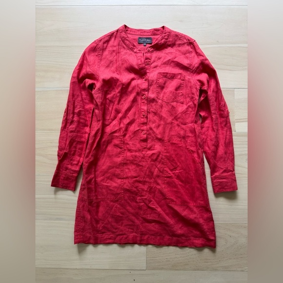 Michael Stars Eleanor Linen Shirt Dress - Picture 2 of 5